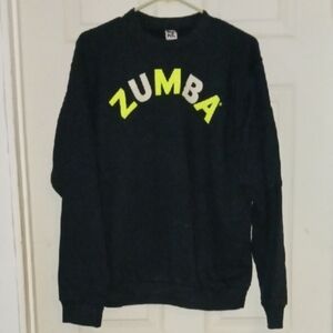 Zumba Fitness Black and Yellow Crewneck Sweater